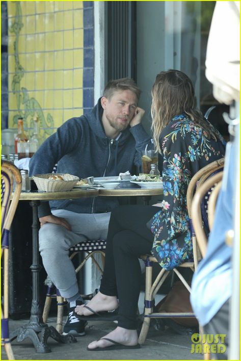 Charlie Hunnam Is All Smiles with Morgana McNelis at Lunch! Charlie Hunnam Girlfriend, Morgana Mcnelis, Lunch Photo, Jax Teller, Lunch Date, Charlie Hunnam, Jamie Fraser, Well Dressed Men, All Smiles