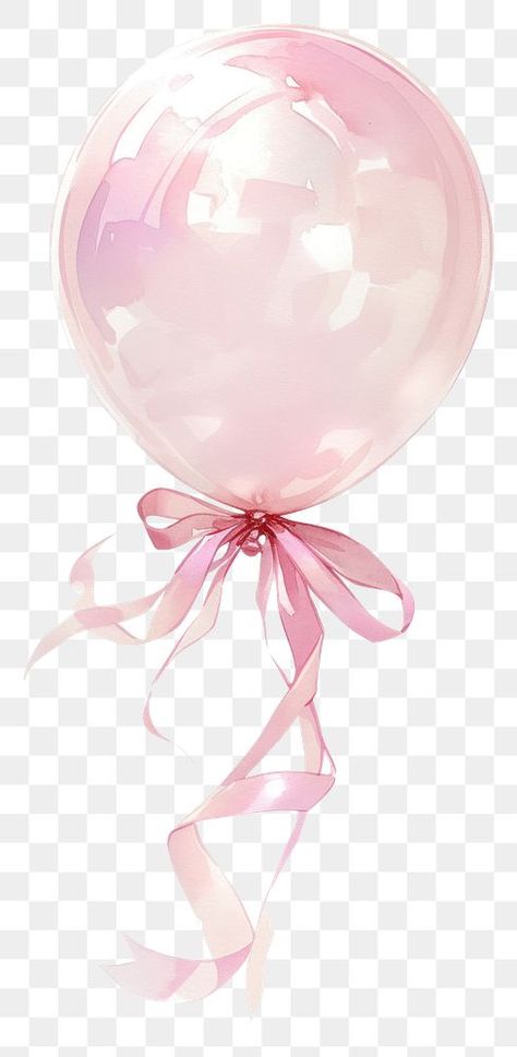 Coquette Balloons, Pink Balloon Wallpaper, Balloon Png Aesthetic, Pink Balloons Background, Aesthetic Happy Birthday, Aesthetic Pngs, Shower Background, Balloon Png, Aesthetic Happy