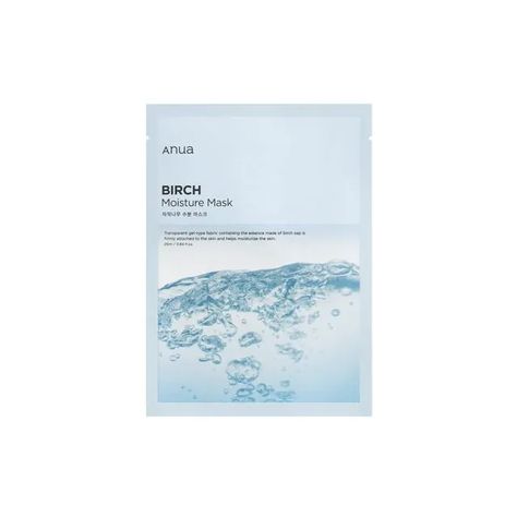 Anua - Birch Moisture Mask | YesStyle Korean Sheet Mask, Mask Korean, Mask Sheet, Beauty Samples, Gel Mask, Sheet Mask, K Beauty, Eye Area, Korean Skincare