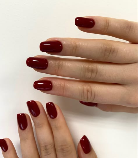 Cherry Cola Aesthetic, Bordeaux Nails, Cola Aesthetic, Nails Cherry, Punk Nails, Cherry Nails, Nail Shimmer, Pretty Gel Nails, Cherry Cola