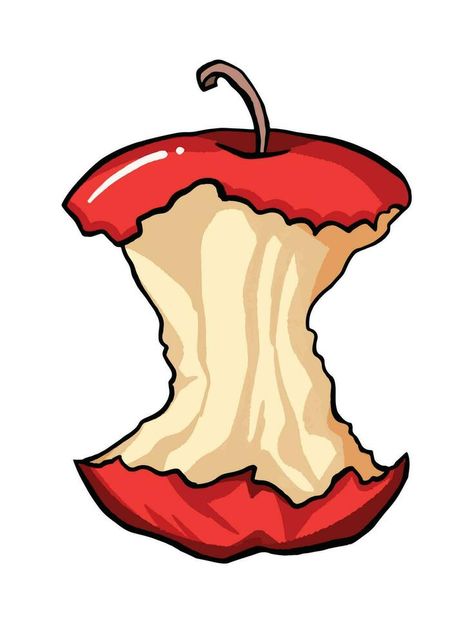 Food Waste Drawing, Bitten Apple Drawing, Bitten Apple, Apple Food, Hugot Quotes, Apple Bite, Apple Vector, Flat Drawings, Background Simple