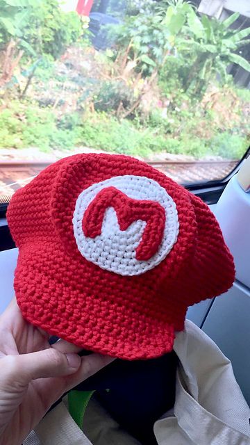 Super Mario Crochet Hat Patterns Free, Mario Hat Crochet Pattern, Phish Crochet Pattern, Super Mario Hat Pattern, Crochet Super Mario Hat, Mario Crochet Hat Pattern, Mario Crochet Hat Pattern Free, Crochet Luigi Hat, Super Mario Crochet Hat