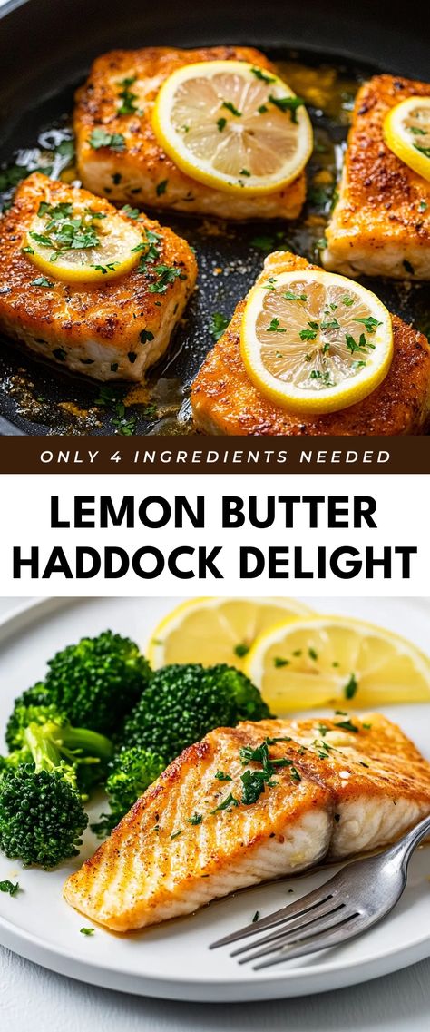 Image for Lemon Butter Haddock Delight Healthy Dinner Fish Recipes, Best Way To Cook Haddock, Pan Seared Haddock Recipes, Simple Fish Dinner, Haddock Dinner Recipes, Frozen Haddock Recipes, Halibut Meals, Healthy Fish Recipes Clean Eating, Grilled Haddock Recipes