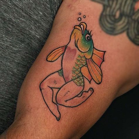 Reverse Mermaid Tattoo, Reverse Mermaid, Mermaid Tattoo, American Traditional Tattoo, S B, American Traditional, Black Tattoos, Flash Tattoo, Traditional Tattoo