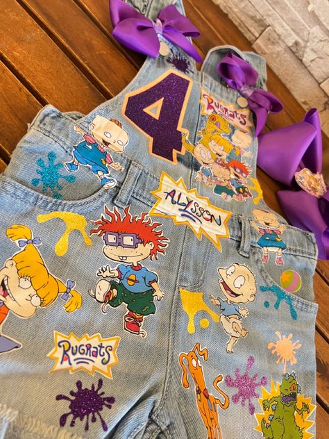 Rugrats First Birthday Party, Rugrats 1st Birthday Party Theme, Rugrats Birthday Party Ideas, Rugrats Overalls, Rugrats Baby Shower Theme, Phil And Lil Rugrats, Rugrats Birthday Party, Angelica Rugrats, Gender Reveal Party Theme