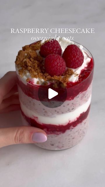 Delicious Healthier Food Recipes on Instagram: "Raspberry Cheesecake Overnight Oats!🥰💖  By @choosingchia   Check out the link in the description for tasty recipes for weight loss & best selling products  Drop a comment and Dm with the word EAT to receive your free weight loss eBook 🔥  Follow for more ways to cook healthy tasty weight loss food!  @eatslimavenue   Raise your hand if you love raspberry cheesecake. Now raise your other hand if you love overnight oats. If your hands are up this is the perfect breakfast for you! It tastes like raspberry cheesecake but is packed with protein, fibre and whole grains for a filling and nourishing breakfast. Recipe is below! Share with a friend who would love this.  RASPBERRY CHEESECAKE OVERNIGHT OATS  Ingredients:  * 3/4 cup almond milk * 1 tbsp Overnight Oats Raspberry, Cheesecake Overnight Oats, Nourishing Breakfast, Dairy Free Cream Cheese, Dairy Free Cream, Cook Healthy, Raise Your Hand If, Raspberry Cheesecake, Healthier Food