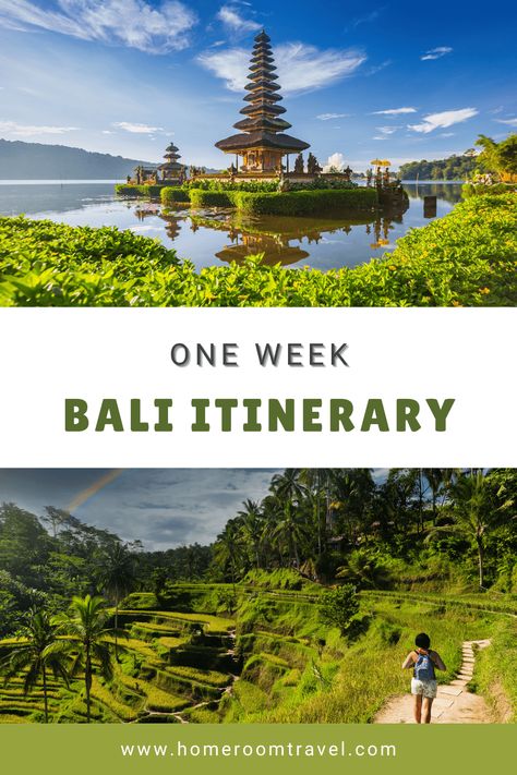 With this 7 day Bali itinerary, you have the perfect amount of time to see the main sights of the island plus a little extra! #bali #indonesia #seasia #ubud 3 Weeks In Bali, Canggu Beach, Ubud Palace, Bali Itinerary, Things To Do In Bali, Gili Island, Yoga Studios, Jimbaran, Wellness Travel