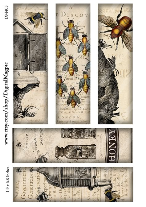 Printable Bookmark Stocking Stuffer Digital Collage Sheet Bees | Etsy Bookmarks Handmade Aesthetic Printable, Aesthetic Bookmarks Printable Vintage, Bookmark Ideas Aesthetic Printable, Free Printable Bookmarks Aesthetic, Bookmarks Printable Aesthetic, Bookmark Printable Aesthetic, Printable Bookmarks Aesthetic, Bookmarks Free Printable, Free Printable Bookmarks