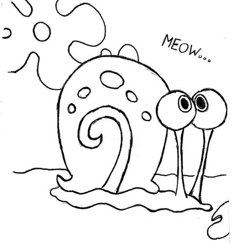 Gary The Snail Walking At Bikini Bottom Coloring Pages : Color Luna Gary From Spongebob, Snail Coloring, Gary Snail, Spongebob Gary, Good Graphic Design, Gary The Snail, Spongebob Tattoo, Snail Tattoo, Spongebob Coloring