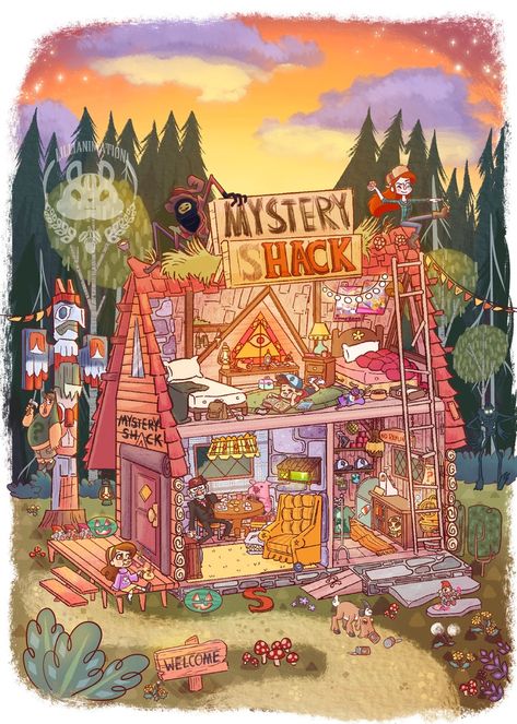 Gravity Falls Mystery Shack, Mystery Shack, Disney Xd, 5x7 Print, Fall Prints, Short Break, Glossy Paper, Gravity Falls, Gravity