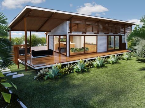 Design Case Mici, Small House Design Architecture, Modern Small House Design, A Small House, Casa Country, Barndominium Floor Plans, Shed Homes, Tropical House, Modern Beach