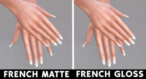 CLASSIC LONG FRENCH NAILS | URBAN (Sneak Peek) | XURBANSIMSX on Patreon Long French Nails, Cc Nails, Sims 4 Nails, Sims 4 Toddler Clothes, Sims 4 Cheats, Sims 4 Cas Mods, The Sims 4 Packs, Sims 4 Body Mods, Tumblr Sims 4