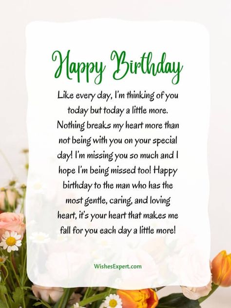 Distance can't dim the love you share! Explore heartfelt long-distance birthday wishes for your boyfriend to make his day unforgettable, no matter how far apart you are. How To Wish Birthday To Boyfriend In Long Distance, Long Distance Happy Birthday For Him, Long Distance Friendship Birthday Wishes, Happy Birthday Wishes For Ex Boyfriend, Long Birthday Wishes For Boyfriend, Birthday Wishes For Long Distance Boyfriend, How To Wish Birthday To Boyfriend, Happy Birthday My Life Partner, Birthday Wishes For Boyfriend Long Distance