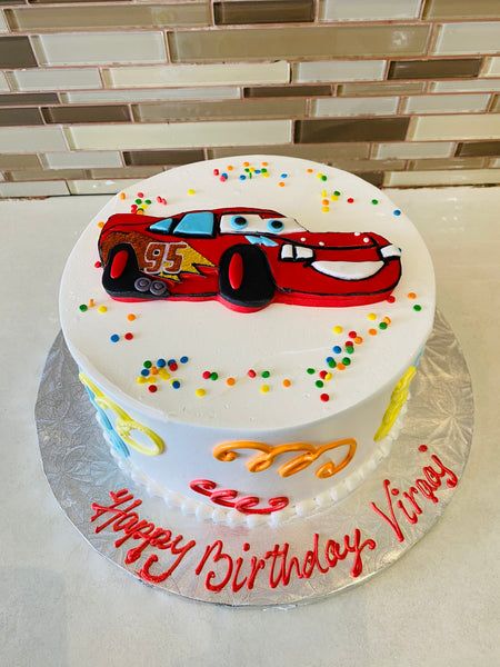 MCQUEEN CAR BIRTHDAY CAKE #7917 Cars Cake Design Mc Queen, The Cars Cake Design, Disney Cars Cake Buttercream, Cars Chocolate Birthday Cake, Disney Cars Birthday Cake Buttercream, Cars Birthday Cake, Korean Cake, Boy Birthday Cake, Egg Free