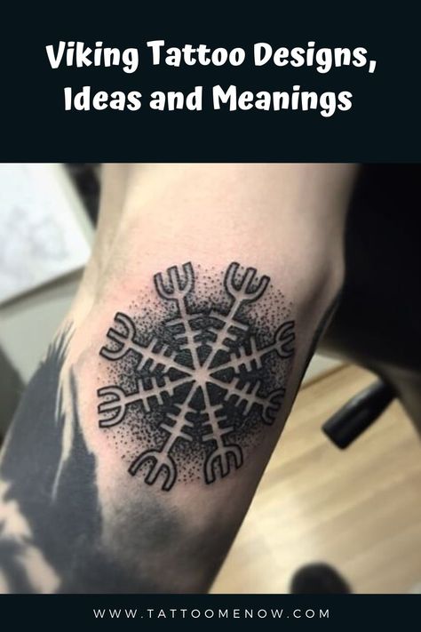 Aegishjalmur Tattoo, Helm Of Awe Tattoo, Norwegian Tattoo, Negative Tattoo, Viking Rune Tattoo, Tattoo Symbolism, Pine Tattoo, The Helm Of Awe, Wing Tattoo Men