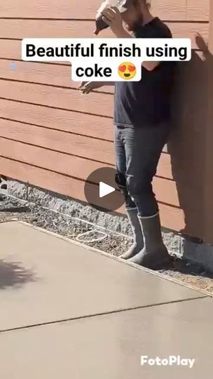 799K views · 5.4K reactions | 245.Best way to finish concrete #cocacola #concrete #tips #concretefinish #excavation #satisfying#cocacola #concrete #concretefinish #Etching #beautiful #acid #satisfying #diy #diy #concrete #semen #cement #diyconcrete #containerhouse #constructionwork #easymoney #construction #business #advice #smallbusiness #satire #diy #handyman #sand finish #excavation #cement #driveway # #construction #tinyhouse #trucker #country #containerhouses #tinyhome #tinyhouse #roofing #containerhome. | Theresa C. Longoria | Lofi Fruits Music · Gangsta's Paradise Cement Driveway, Cement House, Polished Cement, Cement Work, Printed Concrete, Artificial Rocks, Gangsta's Paradise, Diy Handyman, Concrete Walkway