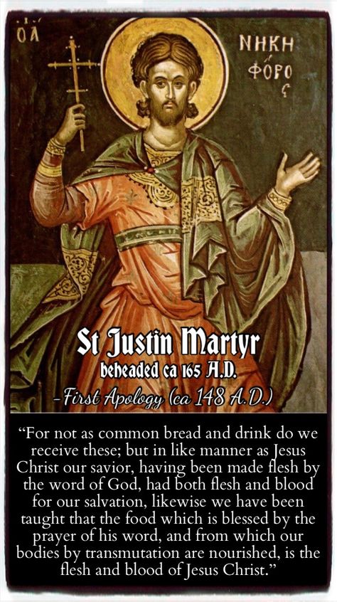 Justin Martyr on the Eucharist, Christian Quotes, Ancient Catholic Tradition, Scripture, Apostolic Succession, Bible Justin Martyr, St Ignatius Of Loyola, St John Bosco, Early Church Fathers, Catholic Doctrine, St John Vianney, Girl God, St Ignatius, St John Paul Ii