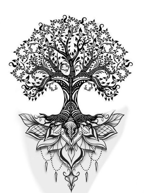 Boho Tree Of Life Tattoo, Lotus Flower Tree Of Life Tattoo, Mandala Tree Of Life Tattoo For Women, Tree Of Life Tattoo Feminine, Mandala Arm Tattoo, Arm Sleeve Tattoos For Women, Mystical Tattoos, Tatuaje A Color, Dope Tattoos For Women