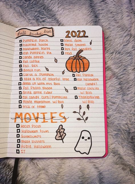 Fall Halloween Sleepover, Aesthetic Halloween Diy Crafts, Halloween Couple Bucket List, Preppy Fall Things To Do, Halloween Must Do List, Bucket List For October, Fall Room Aesthetic Diy, Cute Halloween Things To Do, Halloween Ideas For Sleepovers