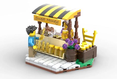 LEGO IDEAS - Sweet Honey Lego House Ideas, Lego Accessories, Lego Christmas, Lego Diy, Honeycomb Shape, Lego Photo, Lego Castle, Lego Worlds, Cool Lego Creations