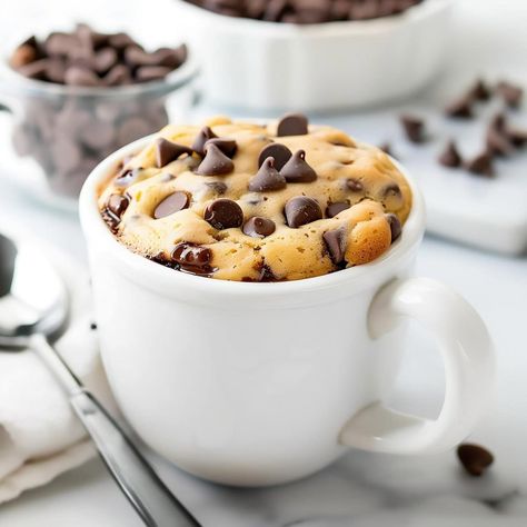 This easy chocolate chip mug cake is lightning fast, deliciously sweet, and fully loaded with ooey-gooey pockets of melted chocolate chips. Melted Chocolate Chips, Chocolate Chip Mug Cake, Easy Mug Cake, Chip Mug, Mug Recipes, Melting Chocolate Chips, Baked Chips, Ooey Gooey, Melted Chocolate