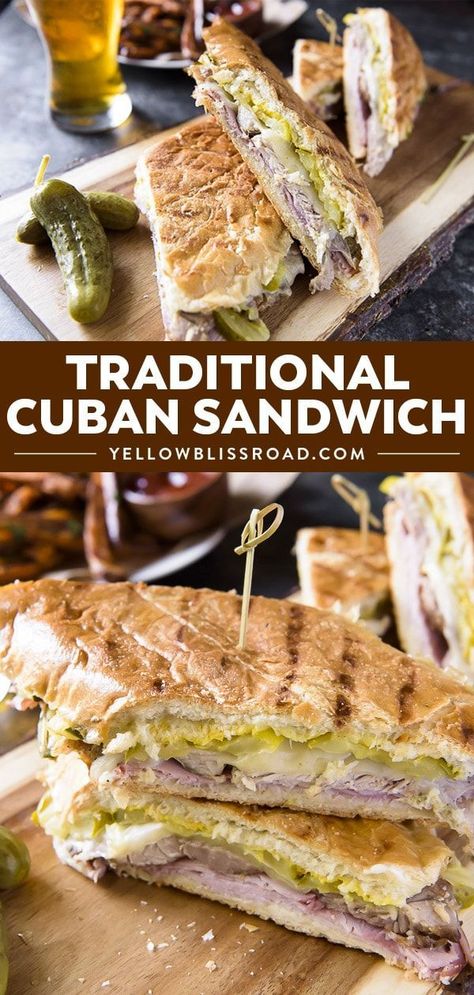 Sandwich Recipes Dinner, Sandwich Cubano, Cuban Sandwich Recipe, Cubano Sandwich, Pressed Sandwich, Crispy Bread, Best Sandwich Recipes, Summer Sandwiches, Mustard Pickles