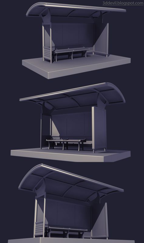 Bus Stop Design Concept, Shade Architecture, School Building Plans, Bus Stop Shelter, Bus Stop Design, Scifi City, Maya Modeling, Auditorium Design, Bus Shelters