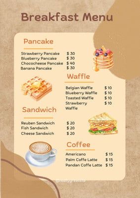 Cafe Food Ideas Menu Design, Breakfast Menus Ideas, Instagram Menu Design, Menu Cafe Aesthetic, Breakfast Menu Ideas Restaurant, Breakfast Cafe Menu Ideas, Cafe Menu Aesthetic, Cafe Menu Aesthetic Design, Aesthetic Menu Template