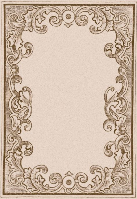 Border Aesthetic Vintage, Vintage Border Design Aesthetic, Vintage Paper Border, Vintage Border Design, Vintage Paper Background, Vintage Borders, Scrapbook Stickers Printable, Borders And Frames, Scrapbook Printables