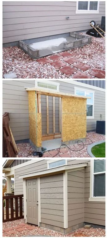 Diy Storage Shed, Backyard Storage, Casa Exterior, Diy Shed, Backyard Diy Projects, Backyard Makeover, Backyard Projects, Shed Plans, Backyard Patio Designs