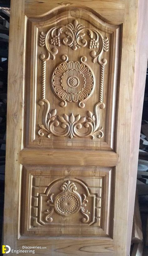 Door Designs For Home, Main Door Design Photos, Pooja Door Design, Home Engineering, House Front Door Design, House Main Door Design, Single Door Design, Door Design Photos, Front Door Design Wood