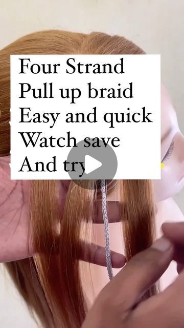 592K views · 23K likes | Gautam Hans on Instagram: "Pull up braid❤️🤩  Watch save and try   #hairs #reels #reelsinstagram #instagram #explore #explorepage #trending #trendingreels" 4 Strand Braid, 4 Strand Braids, Strand Braid, Easy Braids, Pull Up, Pull Ups, Try On, Braids, Hair Styles