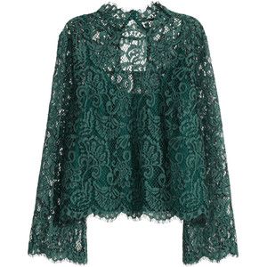 Lace Blouse $39.99 Lace Blouse Outfit, Green Lace Blouse, Green Lace Top, Kebaya Modern Dress, Estilo Hijab, Bodycon Dress Formal, Kebaya Dress, Gorgeous Blouses, Lace Jacket