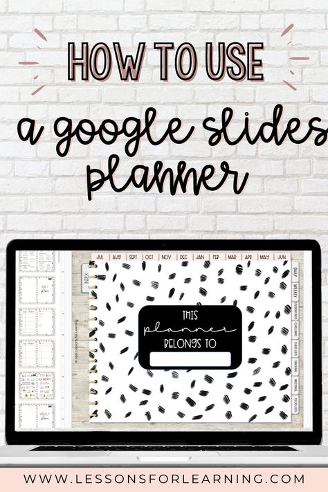 How to use a Google Slides planner Google Slides Teacher Planner, Google Slides Planner Template, Google Planner Template, Google Slides For Teachers, How To Use Digital Planner, Google Slides Planner, Teacher Google Slides, School Trip Packing, Google Slides Templates For Teachers