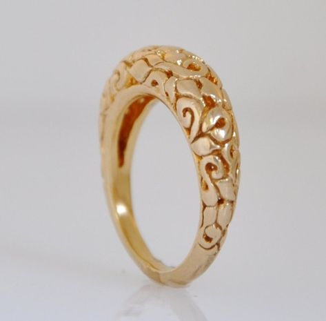 Solid Gold Wedding Band, Unique Gold Rings, Rings Ideas, Hand Rings, Jewellery Indian, Gold Statement Ring, Gold Rings Fashion, Gold Rings Jewelry, Gold Ring Designs