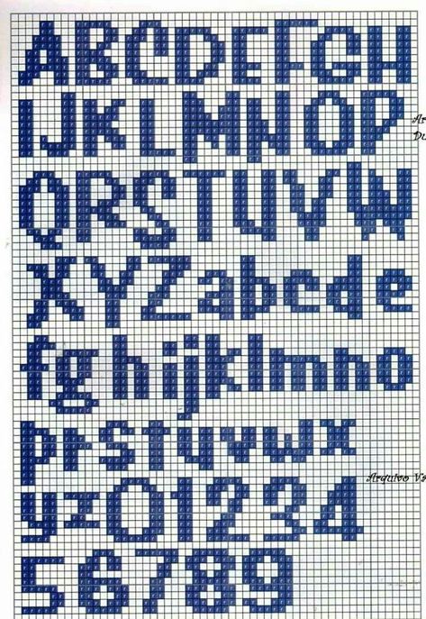 Pixel Alphabet, Cross Stitch Letter Patterns, Crochet Alphabet, Crochet Letters, Cross Stitch Alphabet Patterns, Cross Stitch Fonts, Graph Crochet, Crazy Mom, Cross Stitch Letters