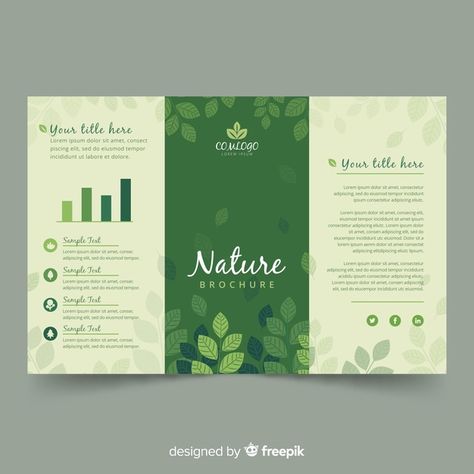 Nature Brochure Design, Folder Design Layout, Nature Brochure, Professional Flyer Design, Cv Inspiration, Brochure Design Creative, Brochure Design Layout, Flyer Free, Trifold Brochure Design