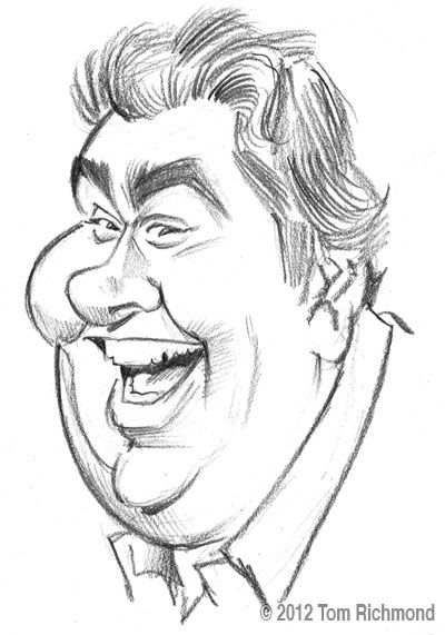 John Candy ©2012 Tom Richmond Tom Richmond, Caricature Tutorial, Caricature Drawings, Cartoon Ideas, رسم كاريكاتير, John Candy, Caricature Art, Caricature Sketch, Drawing Cartoon Faces