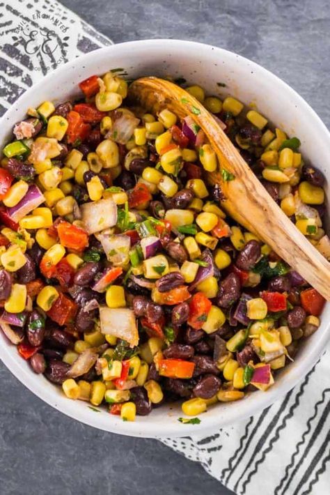 Black Bean And Corn Dip, Bean And Corn Dip, Corn Salsa Salad, Bean And Corn Salsa Recipe, Chunky Salsa Recipe, Corn And Black Bean Salsa, Black Bean Salsa Recipe, Bean Salsa Recipe, Black Bean And Corn Salsa