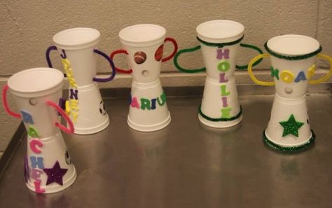 Sport Themed Crafts, Sport Crafts, Trophy Craft, Olympic Crafts, Toddler Sports, Styrofoam Cups, Sport Craft, Cup Crafts, Melbourne Cup