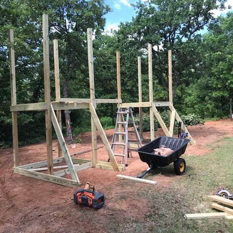 Reader Project: DIY Custom Playset | Family Handyman Custom Playset, Diy Outdoor Playset, Playset Ideas, Outdoor Jungle Gym, Playset Diy, Kids Jungle Gym, Backyard Jungle Gym, Land Ideas, Backyard Playset