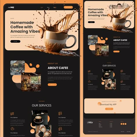 Crafted a visually appealing and inviting website for a cafe, focusing on homemade coffee and creating a cozy atmosphere. The design highlights the cafe’s offerings and services while providing a smooth user experience for customers. Website: designjot.co Portfolio: behance.net/ahmedbutt1 #WebDesign #CafeWebsite #CoffeeLovers #CozyVibes #BusinessWebsite #ModernDesign #UserExperience #CreativeDesign #UIUX #CafeBranding #designjot Cafe Portfolio Design, Creative Homepage Design, Coffee Magazine Layout, Cafe Website Design Layout, Cafe Web Design, Coffee Web Design, Coffee Website Design, Coffee Websites, Figma Design Ideas