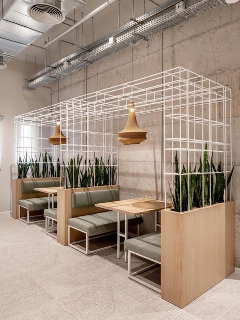 Itamar Medical Offices - Caesarea | Office Snapshots Office Booth Seating, Office Booth, Chill Zone, Modern Office Space, Restaurant Seating, Booth Seating, Office Space Design, Office Photo, Medical Office