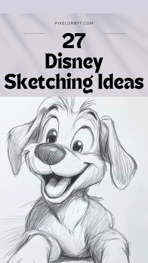 Discover techniques to draw Disney-inspired art that captures the iconic style and magic of Disney animation. Sketching For Animation, Cartoon Sketches Disney, Cool Pencil Drawings Easy Step By Step, How To Draw Disney Style, Cute Disney Characters Drawing, Disney Sketches Easy, Cute Disney Sketches, Giraffe Art Drawing, How To Draw Cartoon Characters