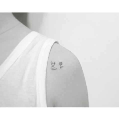 Le Petit Prince Tattoo, Playground Tattoo, Prince Tattoo, Little Prince Tattoo, Kpop Tattoos, Prince Tattoos, Bunny Tattoos, Fox Tattoo, Nature Flowers