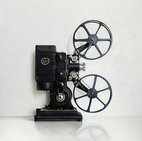 Ampro 16MM Film Projector / 30 x 30 / oil on canvas / 2016 / by Christopher Stott Magic Lantern Projector, Vintage Film Projector, Bathroom Heat Lamp, Ceiling Lights Uk, 16mm Film, Cinema Projector, Film Projector, Church Aesthetic, Camera Drawing