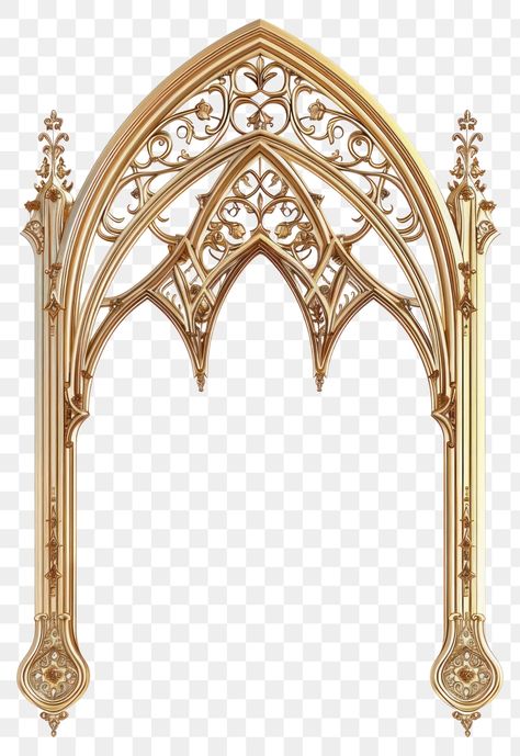 Art Nouveau Gothic, Rentry Recourses, Nouveau Aesthetic, Arch Illustration, Aesthetic Pngs, Gothic Frame, Arch Art, Gothic Arch, Gothic Elements