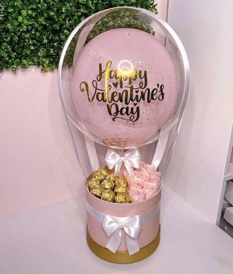 Valentines Balloons Bouquet, Ferrero Rocher Chocolate, Bobo Balloons, Soap Roses, Mothers Day Balloons, Bobo Balloon, Rocher Chocolate, Balloons Bouquet, Balloon Bouquet Diy