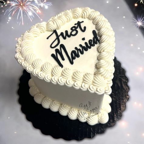 Just Married heart shaped cake #justmarried #heart #heartcake #sayitwithsugar #sayitwithsugarcakeshop #birthdaycake #cake #dallascakes #dfwcakes #dallas #texas #discoverwylie #downtownwylie #wylie #bakery #wyliebakery #cakesofinstagram #edible #shoplocal #historicdowntownwylie #shopwylie Heart Shaped Cake, Shaped Cake, Heart Shaped Cakes, Heart Cake, Cake Shop, Dallas Texas, Just Married, Got Married, Dallas