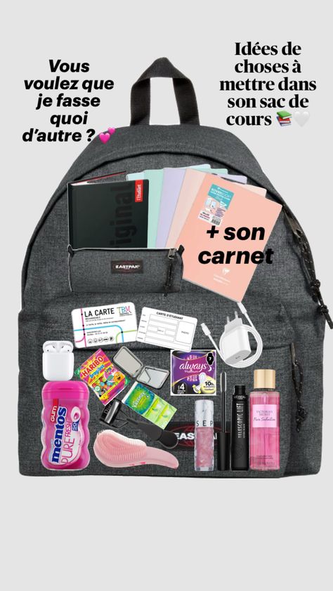 Idée de choses à mettre dans son sac de cours pour aller au collège/lycée 📚🤍 #monpremiershuffle #outfit #viral#cours #ecole #college #lycee #collegeinspo #outfit #oufitinspo #fyp #idee #idea#idees #outfit What To Pack, Glow Up?, Victoria's Secret, Pure Products